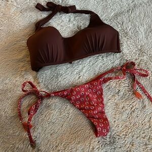 Thong style swimsuit set, size small